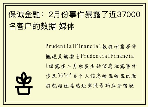 保诚金融：2月份事件暴露了近37000名客户的数据 媒体