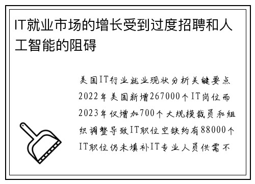 IT就业市场的增长受到过度招聘和人工智能的阻碍 